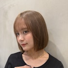 髪質改善カラーの丸みショートボブ*