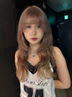 透明感ヘーゼルベージュのハッシュカット
