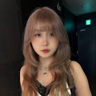 透明感ヘーゼルベージュのハッシュカット