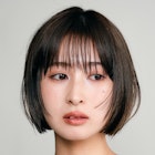 艶感を引き立てる上品なぱつっとボブ