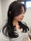 大阪/心斎橋/ダークグレージュ/レイヤーカット/ハッシュカット