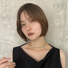 あごラインボブ/切りっぱなしボブ/前髪なしボブ/ストレートボブ