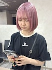 秋葉原で叶えるピンクカラーショートボブ